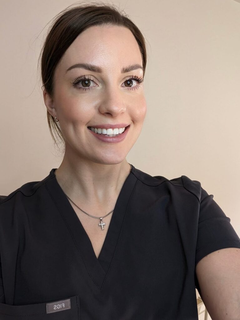 Photo of Chelsea, a team member at Renaisskin, showcasing her expertise in providing subtle and natural aesthetic enhancements to clients.